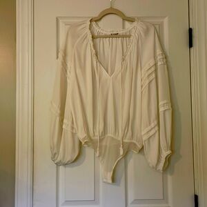 Free People Intimately long sleeve Boho Chic bodysuit.